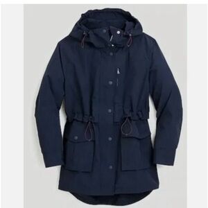 J. Crew perfect raincoat navy